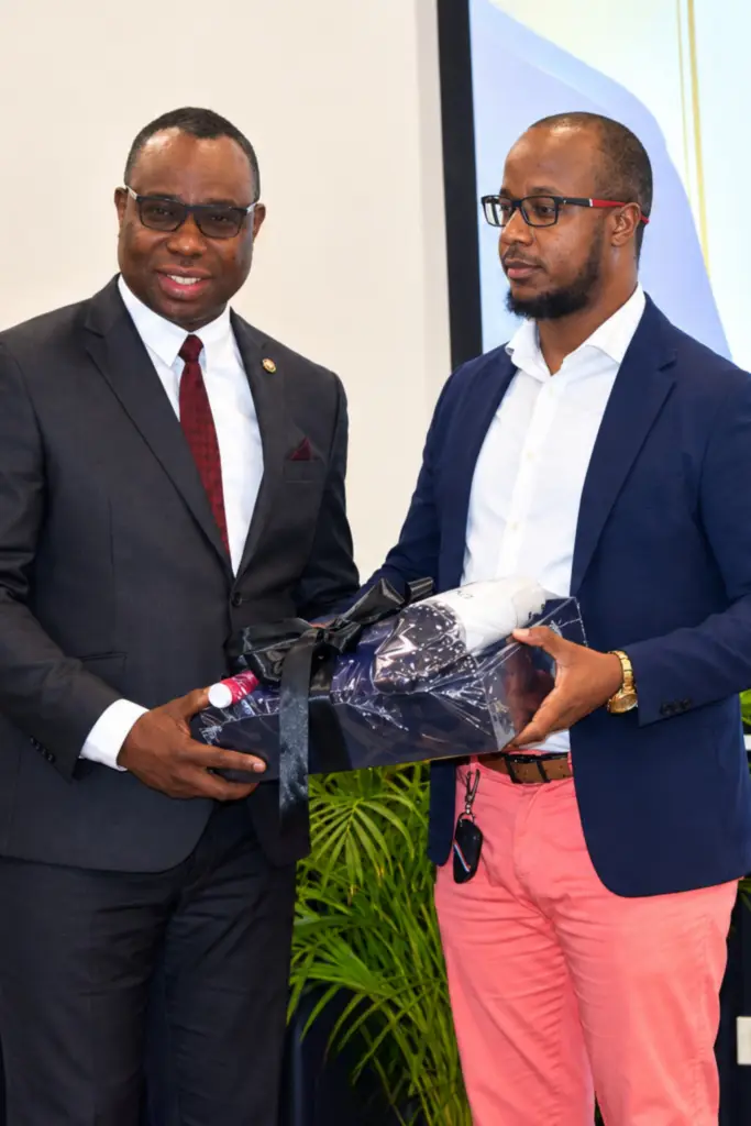 Guest Speaker Mr. Dean-Roy Bernard receives a token of appreciation at the 2026 RAD Annual Awards Ceremony.